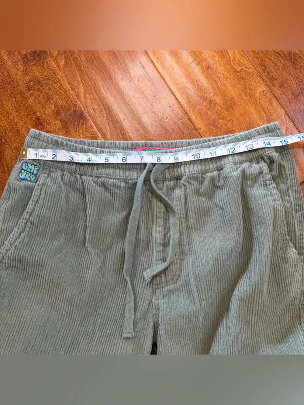 Empyre Green Corduroy Relaxed Fit Drawstring Pants Mens Size Small